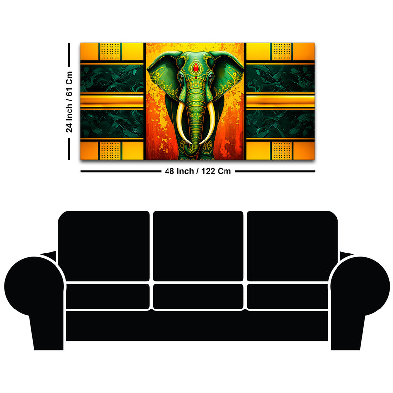 Luxury Elephant Wall Art Painting for Living Room Décor