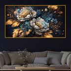 Luxury Floral Crystal Glass Decorative Wall Painting