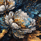 Luxury Floral Crystal Glass Decorative Wall Painting