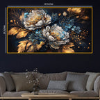 Luxury Floral Crystal Glass Decorative Wall Painting