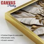 Luxury Floral Portrait 3D Canvas Wall Painting