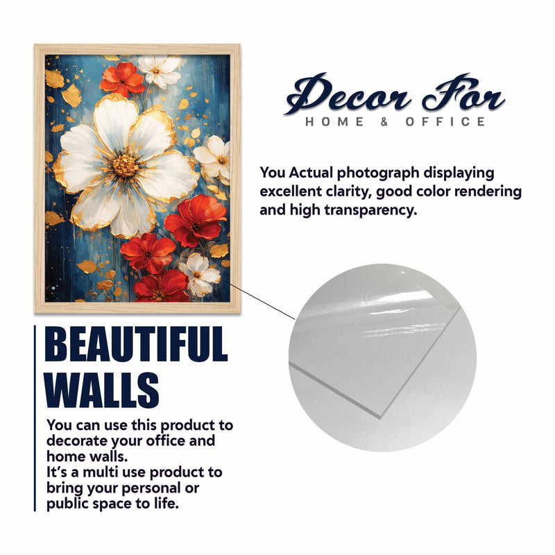 Luxury Floral Wall Frame Set of Four