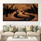 Luxury Forest Pathway Canvas Wall Painting for Interior Décor