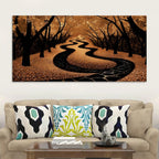 Luxury Forest Pathway Canvas Wall Painting for Interior Décor