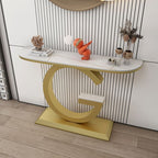 Luxury G Shape Console Table | Stylish Entryway Accent Table
