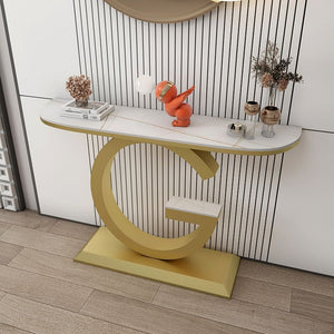 Luxury G Shape Console Table | Stylish Entryway Accent Table