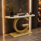 Luxury G Shape Console Table | Stylish Entryway Accent Table