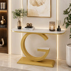 Luxury G Shape Console Table | Stylish Entryway Accent Table