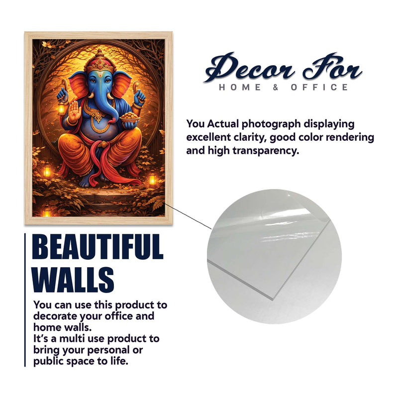 Luxury Ganesha & Wildlife Wall Frame Set of Four