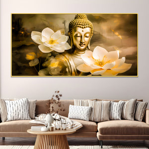 Luxury Gautam Buddha Wall Painting for Modern Living Room