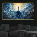 Luxury Glowing Peacock Crystal Glass Wall Painting for Premium Home Décor