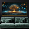 Luxury Glowing Tree of Life Crystal Glass Wall Painting for Office & Home
