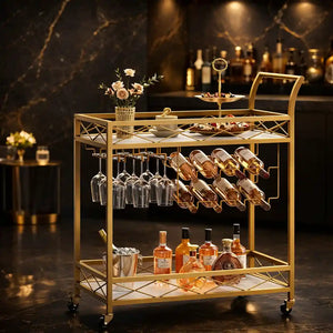 luxury-gold-drink-cart-with-built-in-wine-glass-storage-trolley