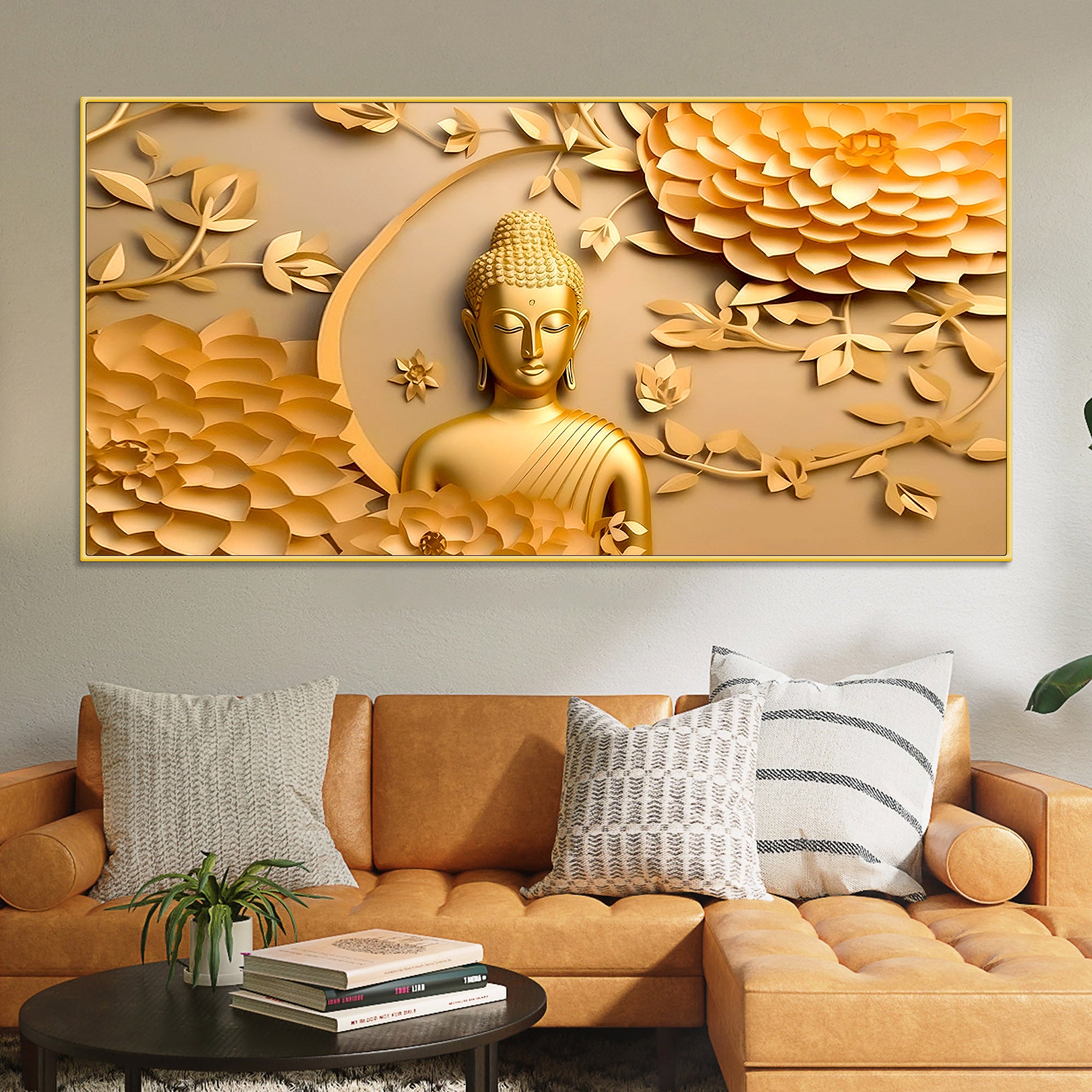 luxury-golden-buddha-canvas-wall-painting-for-living-room