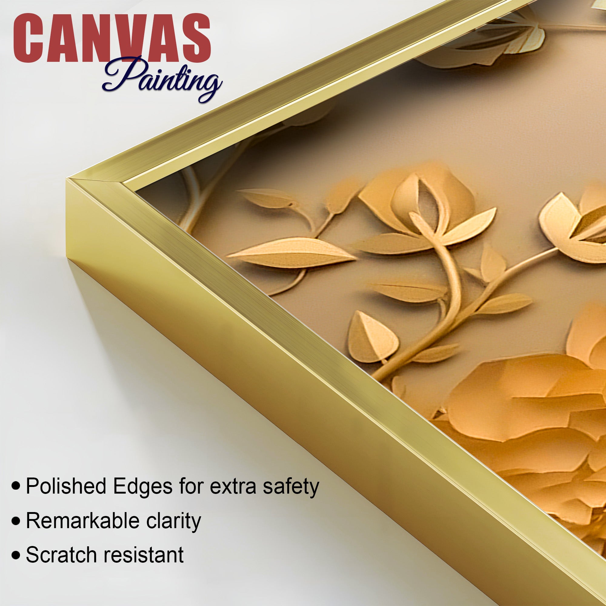 Luxury Golden Buddha Canvas Wall Painting for Living Room