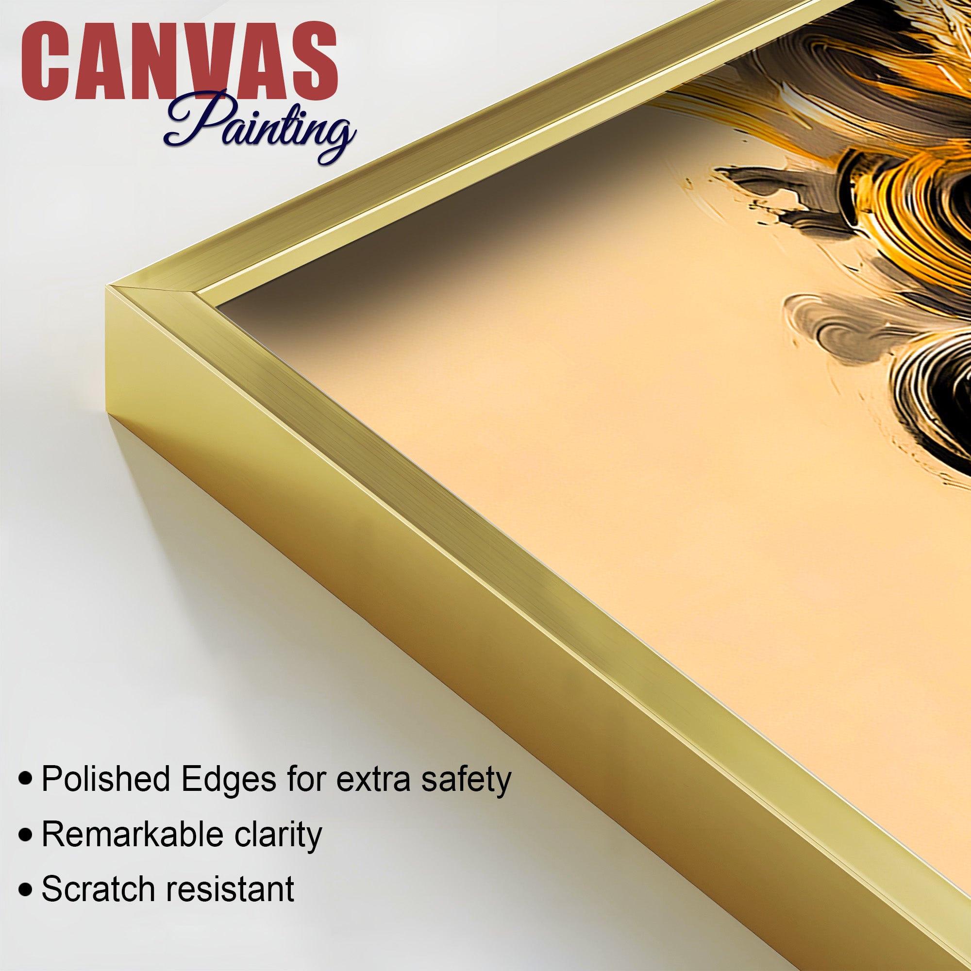 Luxury Golden Durga Wall Painting for Décor