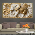 Luxury Golden Elephant 3D Canvas Wall Painting