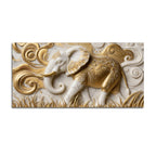 Luxury Golden Elephant 3D Canvas Wall Painting