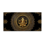 Luxury Golden Lord Ganesha Mandala Art Canvas Wall Painting for Home & Office Decor – Modern Devotional Wall Decor