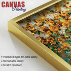 Luxury Golden & White Rose Floral Abstract Wall Painting for Home Decor