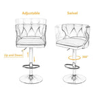 Luxury Grey Velvet Bar Lounge Chair with Gold Base