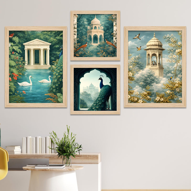Luxury Heritage Garden Wall Art Frame Set of Four