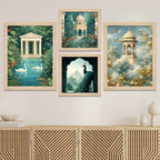 Luxury Heritage Garden Wall Art Frame Set of Four