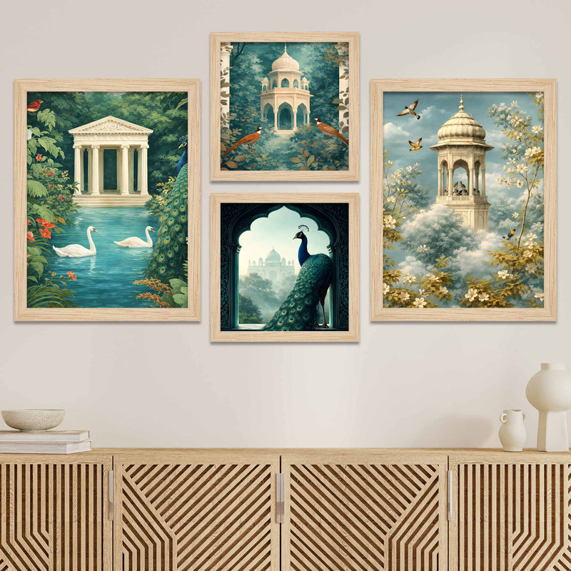 Luxury Heritage Garden Wall Art Frame Set of Four