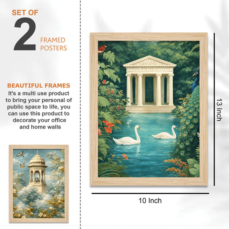 Luxury Heritage Garden Wall Art Frame Set of Four