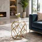 Luxury Hexagon Side Table with Modern Design