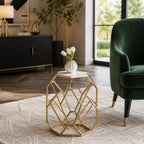Luxury Hexagon Side Table with Modern Design
