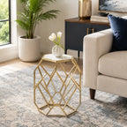Luxury Hexagon Side Table with Modern Design