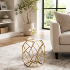 Luxury Hexagon Side Table with Modern Design