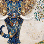 Luxury Home Décor Elephant Crystal Glass Painting