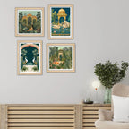 Luxury Indian Palace Wall Art Frame Set of 4