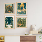 Luxury Indian Palace Wall Art Frame Set of 4