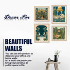 Luxury Indian Palace Wall Art Frame Set of 4
