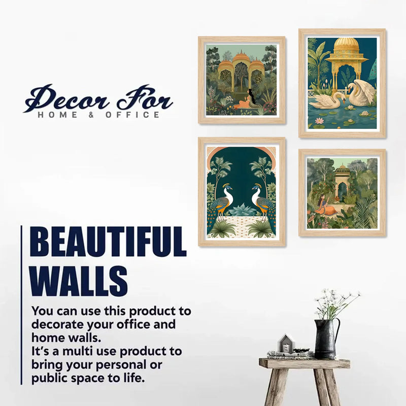 Luxury Indian Palace Wall Art Frame Set of 4