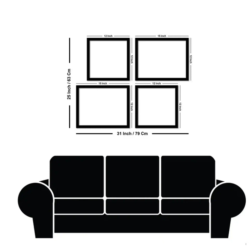 Luxury Indian Palace Wall Art Frame Set of 4