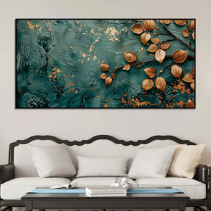 Luxury Leaf Canvas Wall Art Scenic Painting for Decor