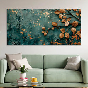Luxury Leaf Canvas Wall Art Scenic Painting for Decor