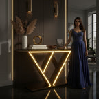 Luxury LED Console Table | Modern Gold Entryway Accent Table (SS 302)