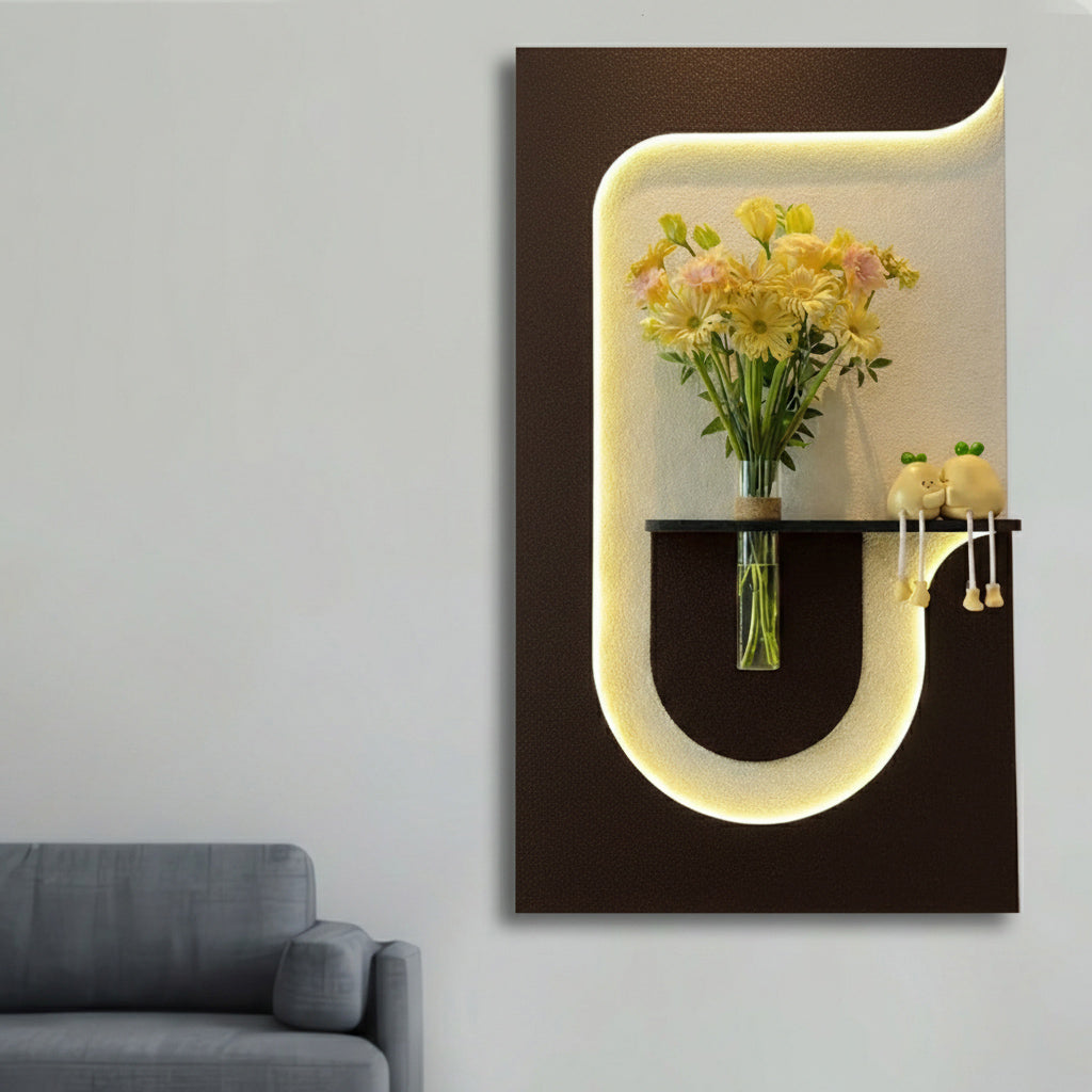 Luxury LED Wall Art Decor with Warm Backlight Design