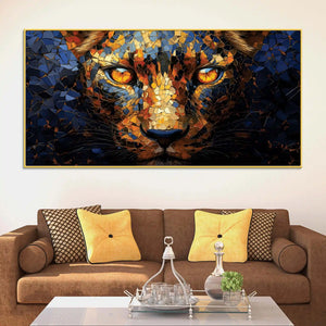 Luxury Lion Face Canvas Wall Painting for Interiors