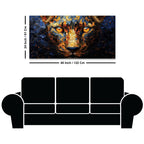 Luxury Lion Face Canvas Wall Painting for Interiors