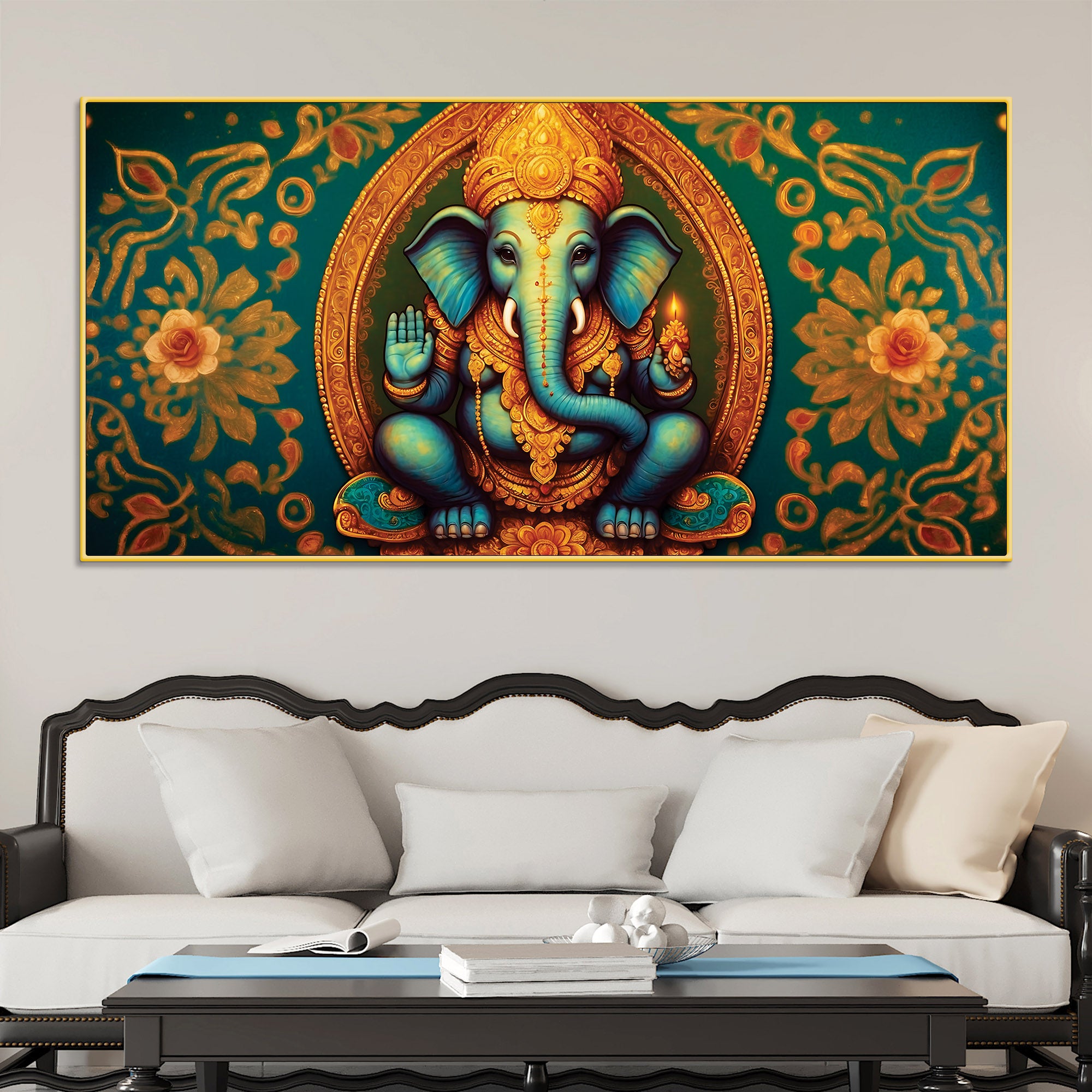 luxury-lord-ganesha-floral-wall-art-canvas-wall-painting-for-home