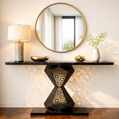 Luxury Marble Console Table for Living Room | Modern Entryway Table Decor (SS 302)