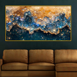 Luxury Marble Effect Wall Art Crystal Glass Wall Painting
