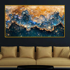 Luxury Marble Effect Wall Art Crystal Glass Wall Painting