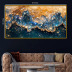 Luxury Marble Effect Wall Art Crystal Glass Wall Painting